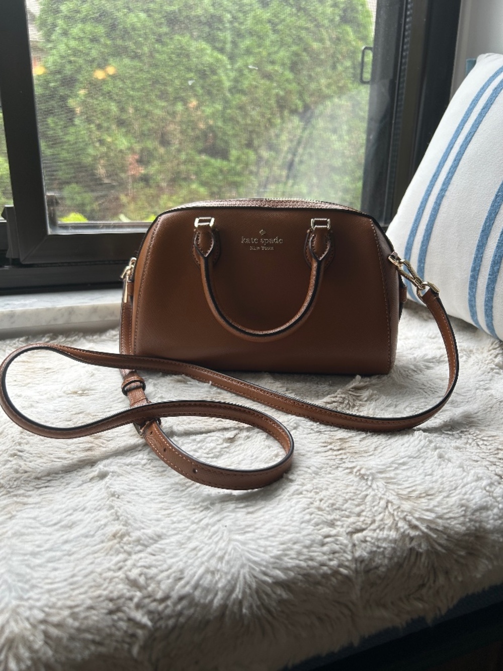 Kate Spade Chocolate Brown Crossbody Bag w/ Adjustable Strap